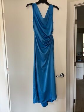 A.L.C. Vibrant Blue Draped Maxi Dress
